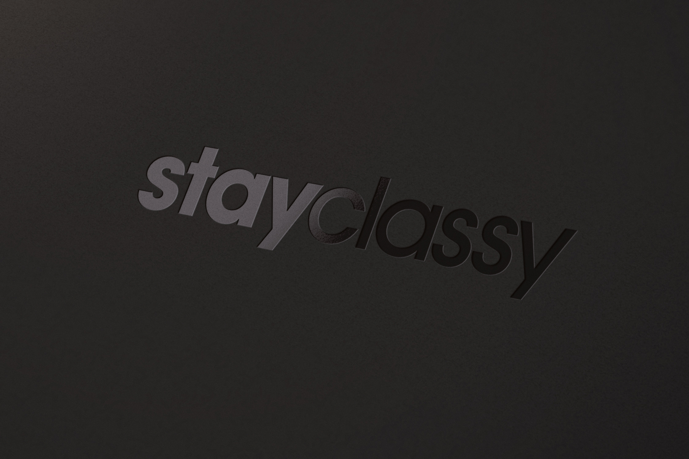 StayClassy Business Card branding black on black